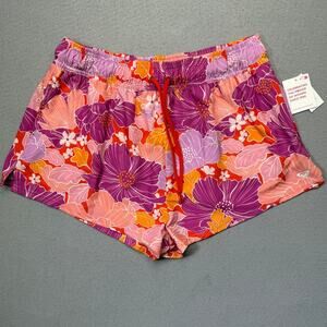 Roxy Juniors' Bell Bottom Blooms No Bad Waves Board Shorts Purple Large $50